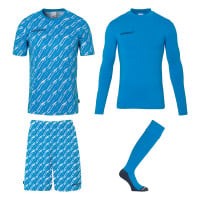 Uhlsport Progressive Keeperstenue Pack Kids Blauw