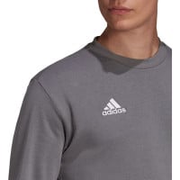 Pull à col rond adidas Entrada 22 gris et blanc