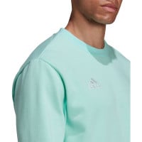 Pull à col rond adidas Entrada 22 blanc turquoise