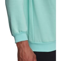 Pull à col rond adidas Entrada 22 blanc turquoise