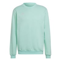 Pull à col rond adidas Entrada 22 blanc turquoise