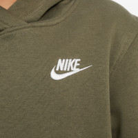 Nike Sportswear Club Fleece Hoodie Kids Olijfgroen Wit