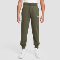 Pantalon de survêtement en polaire Nike Sportswear Club pour enfants vert olive blanc