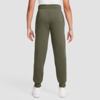 Pantalon de survêtement en polaire Nike Sportswear Club pour enfants vert olive blanc