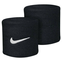 Lot de 2 bracelets Nike Swoosh, noir et blanc