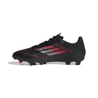 Chaussures de football adidas F50 League sur gazon et gazon artificiel (MG) noir rouge argent