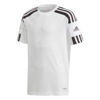 Maillot de football Adidas Squadra 21 pour enfants, blanc et noir