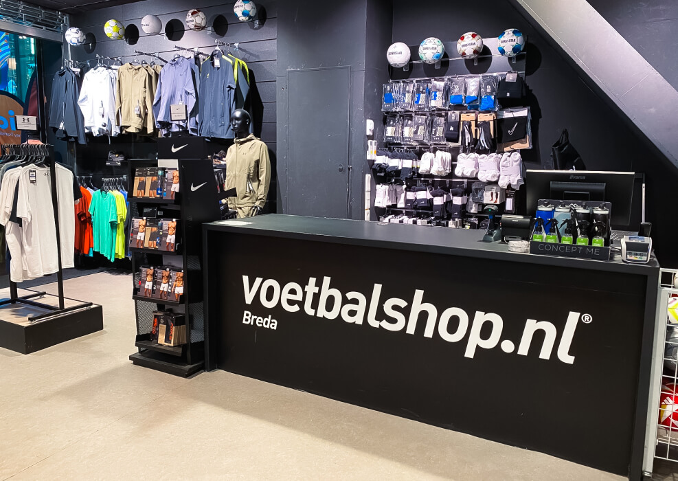 Voetbalshop.nl Breda Winkel Binnen Toonbank